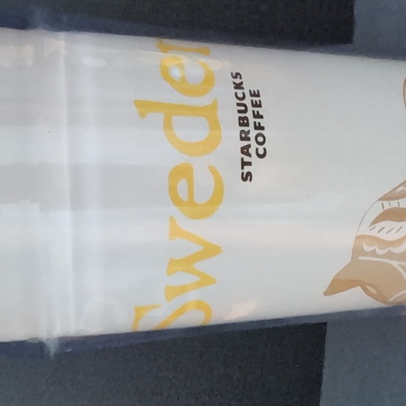 Starbucks 12 oz Sweden Coffee Tumbler with A Dala Horse Graphic,Yellow/White. - Picture 4 of 12